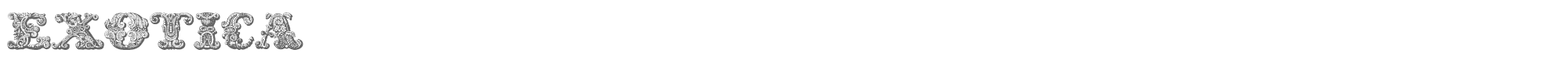 Sample characters Exotica Font