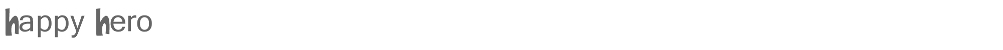 Sample characters Happy Hero Font