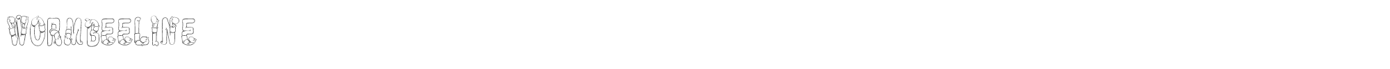 Sample characters Worm Beeline Font
