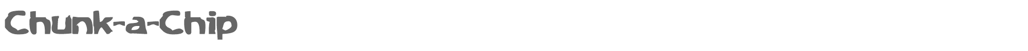 Sample characters Chunk-a-Chip Font