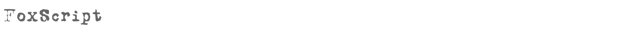 Sample characters FoxScript Font