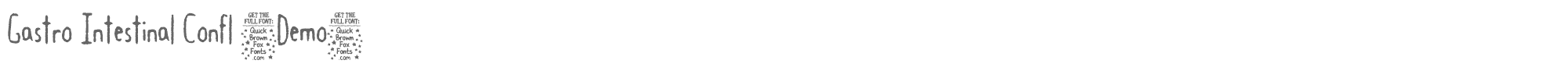Sample characters Gastro Intestinal Confluent Font