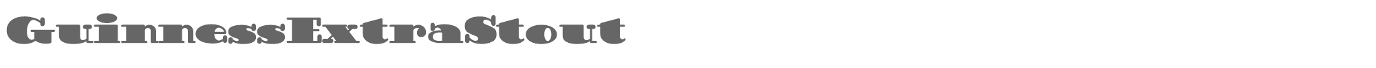Sample characters Guinness Extra Stout Font