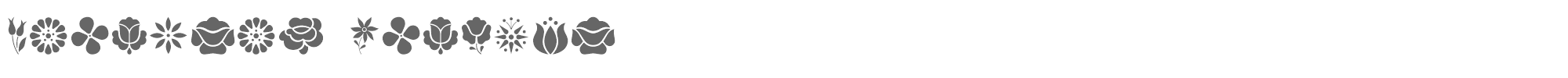 Sample characters Kalocsai Flowers Font