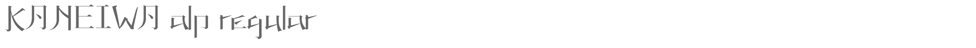 Sample characters Kaneiwa Alp Font