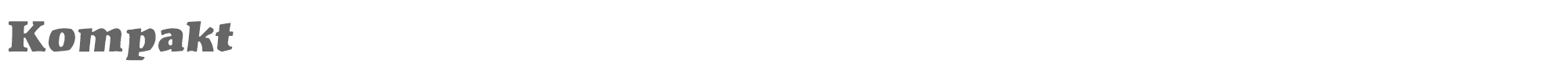 Sample characters Kompakt Font