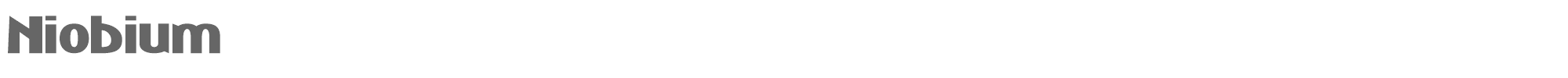 Sample characters Niobium Font