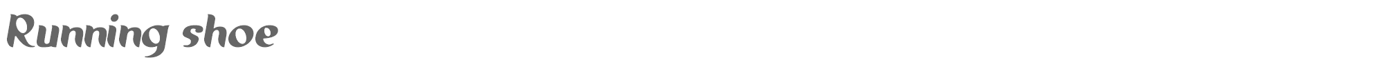 Sample characters Running Shoe Font