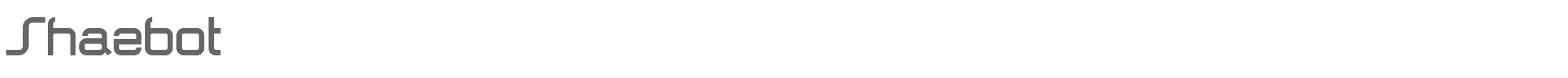 Sample characters Shazbot Font