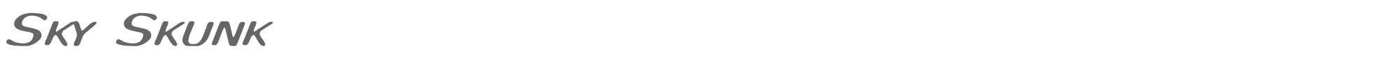 Sky Skunk SKYSKUNK.TTF font preview