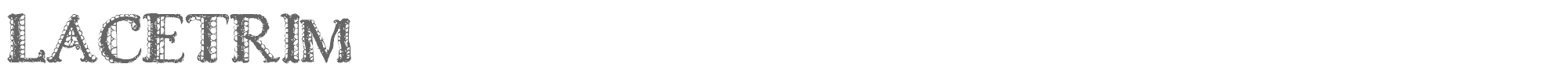 Sample characters Lacetrim Font