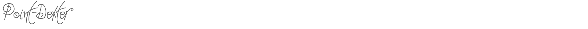 Sample characters Point-Dexter Font
