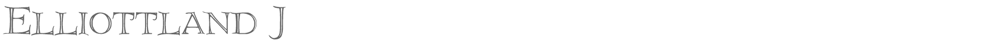 Sample characters Elliottland J Font