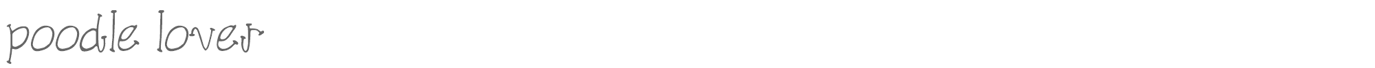 Sample characters Poodle Lover Font