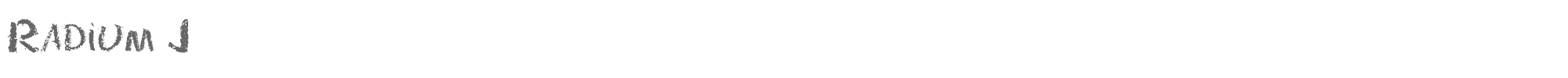 Sample characters Radium Day-After J Font