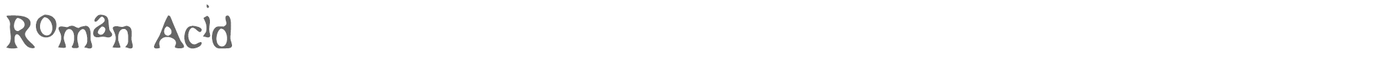 Sample characters Roman Acid Font