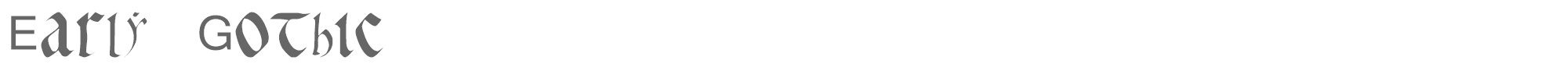 Sample characters Early Gothic Font