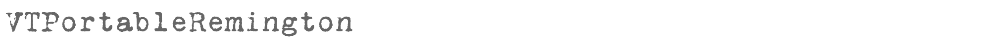 Sample characters VT Portable Remington Font