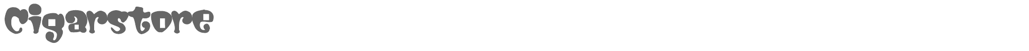 Sample characters Cigarstore Font