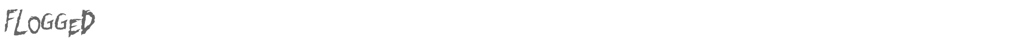 Sample characters Flogged Font