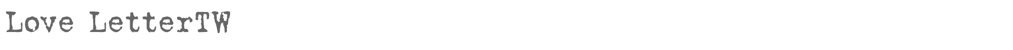 Sample characters Love Letter TW Font
