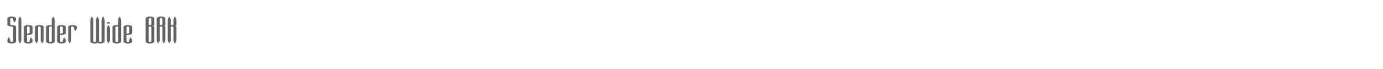 Slender BRK slenderw.ttf font preview
