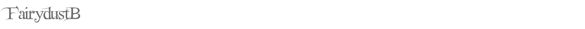 Sample characters FairydustB Font