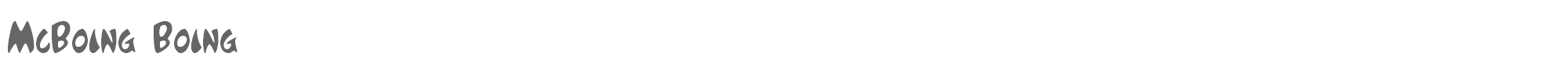 Mc Boing Boing BOING.TTF font preview