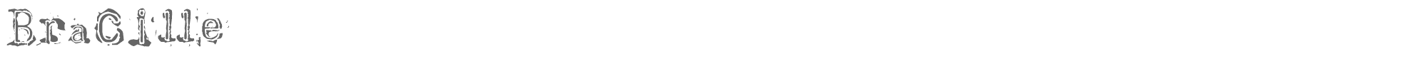 Sample characters Bracille Font