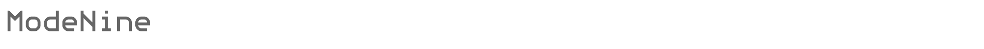 Sample characters ModeNine Font