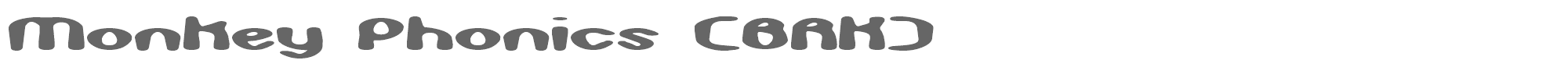 Sample characters Monkey Phonics BRK Font
