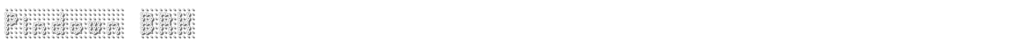 Sample characters Pindown BRK Font