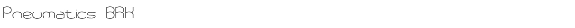 Sample characters Pneumatics BRK Font
