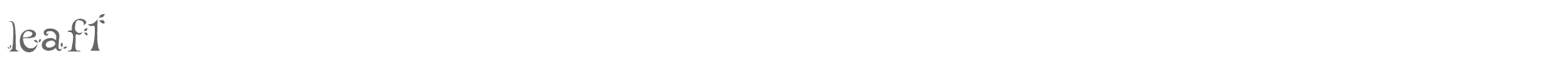 Sample characters Leaf 1 Font