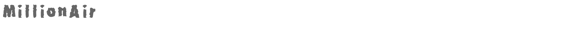 Sample characters MillionAir Font