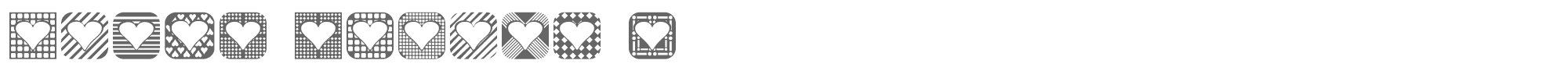 Sample characters Heart Things 2 Font
