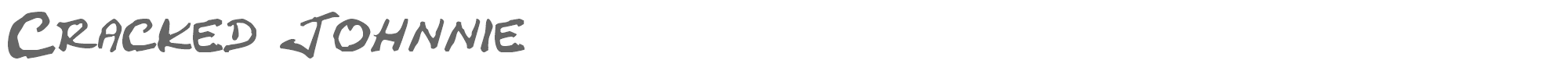 Sample characters Cracked Johnnie Font