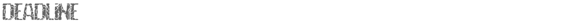 Sample characters Deadline Font