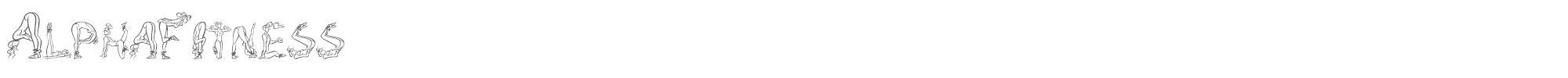 Sample characters Alpha Fitness Font