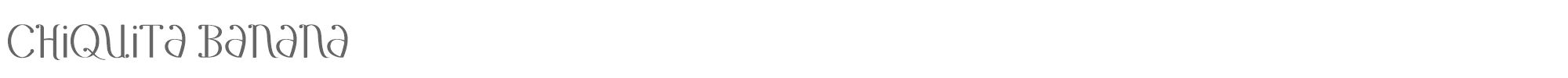 Sample characters Chiquita Banana Font