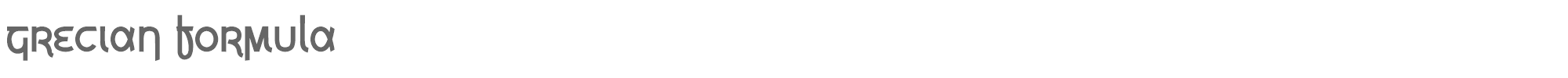 Sample characters Grecian Formula Font