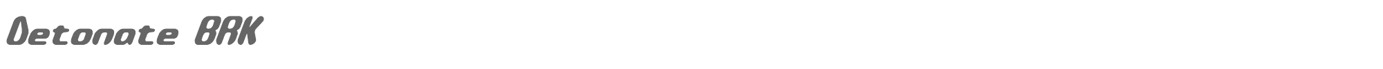 Sample characters Detonate BRK Font