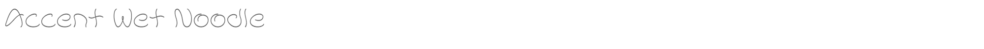 Sample characters Accent Wet Noodle Font