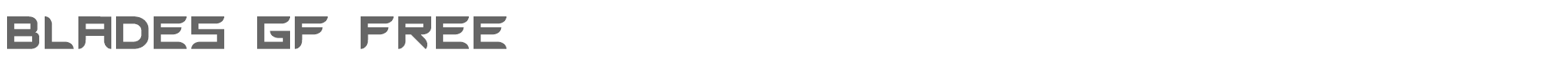 Sample characters Blades GF Free Font