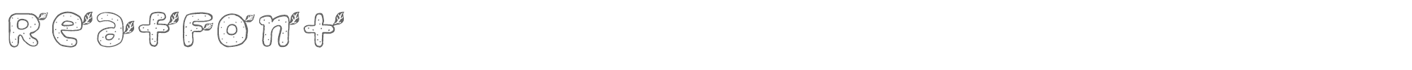 Sample characters Reaf Font Font