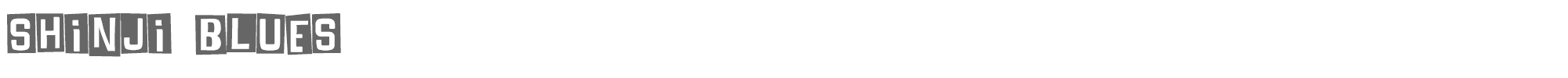 Sample characters Shinji Blues Font