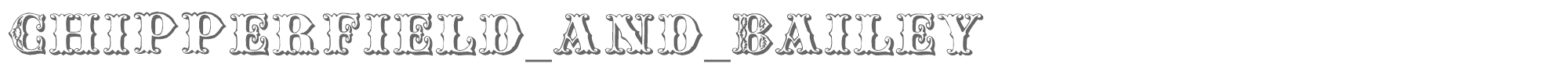Sample characters Chipperfield and Bailey Font