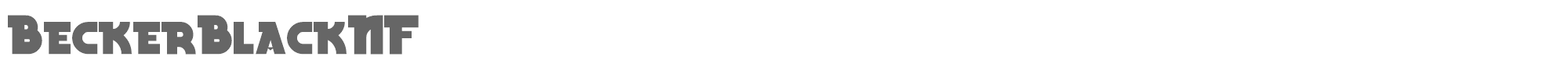 Sample characters Becker Black NF Font