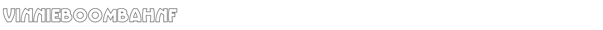 Sample characters Vinnie Boom Bah NF Font