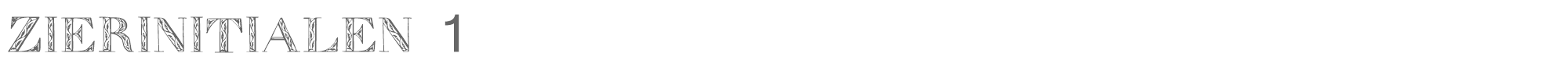 Sample characters Zierinitialen Font